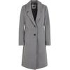 Winterjacke URBAN CLASSICS "Urban Classics Ladies Basic Coat", Damen, Gr. M, schwarzgraumelange, 100% Polyester, unifarben, casual, normal, amerikanischer Ausschnitt, Langarm, Jacken