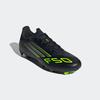 Fußballschuh ADIDAS PERFORMANCE "F50 LEAGUE FG/MG", Gr. 44, schwarz (core schwarz, iron metallic, lucid lemon), Synthetik, Textil, sportlich, Schuhe, geeignet für Rasen- und Kunstrasenplätze