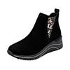 Keilsneaker REMONTE, Damen, Gr. 43, schwarz (schwarz, leo), Veloursleder, Elastischer Einsatz, casual, Schuhe, Boots, Chelseaboots, Stiefelette mit Softfußbett