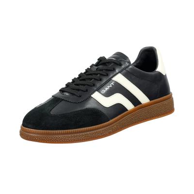 Sneaker GANT "Cuzmo", Herren, Gr. 41, schwarz-weiß (schwarz, weiß), Leder, kontrastfarbene Details, casual, Schuhe, mit Kontrasteinsätzen Image