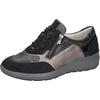 Schnürschuh WALDLÄUFER "M-TONIA", Damen, Gr. 5 (38), schwarz, grau, bronzefarben, Veloursleder, Nappaleder, Nubukleder, metallic, casual, Schuhe, Komfortschuh, Sneaker, Bequemschuh, Reißverschluss, M-Weite