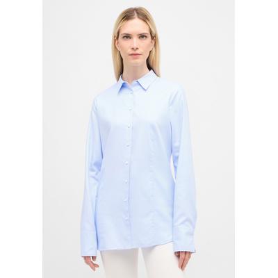 Hemdbluse ETERNA "REGULAR FIT", Damen, Gr. 42, blau (hellblau), 100% Baumwolle, klassisch, Blusen Image