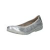 Ballerina CAPRICE "Caprice Ballerinas Leder", Damen, Gr. 36, silber, Leder, casual, Schuhe