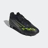 Fußballschuh ADIDAS PERFORMANCE "F50 CLUB HART- UND ASCHENPLÄTZE E KINDER", Gr. 32, schwarz (core schwarz, iron metallic, lucid lemon), Synthetik, sportlich, Schuhe, geeignet für Rasen- und Kunstrasenplätze