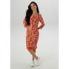Jerseykleid ANISTON SELECTED, Damen, Gr. 48, N-Gr, orange, rosa, sanftes weiß, rostbraun, khaki, Milano Rib, Obermaterial: 85% Viskose, 10% Polyester, 5% Elasthan, geblümt, gemustert, bedruckt, casual, figurumspielend kniefrei, Rundhals, 3/4-Ärmel,...