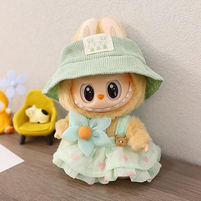 Clothes for 17cm Doll Skirt Set for Dolls 2 Piece Set Hat Skirt Outfit Premium Fashion Cute Dress for 17cm Dolls Accessories (NO Doll)