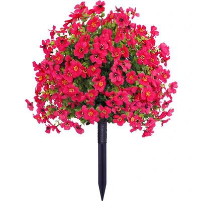 Simulation Violet with Ground Plug and Stake, Artificial Garden Flower Decor, Fake Plant for Outdoor Yard, Lawn, or Home Decoration