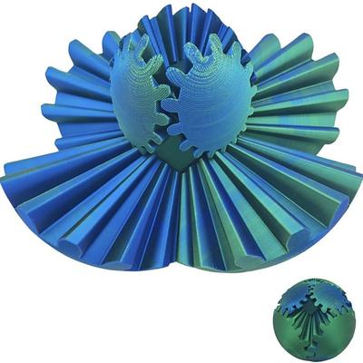 GearSphere Steampunk Whirling Wonder Fidget Gear Ball, 3D Printed Mechanical Stress Relief Gadget for Adults and Teens, ADHD Anxiety Focus Spinner Desk Toy Decor
