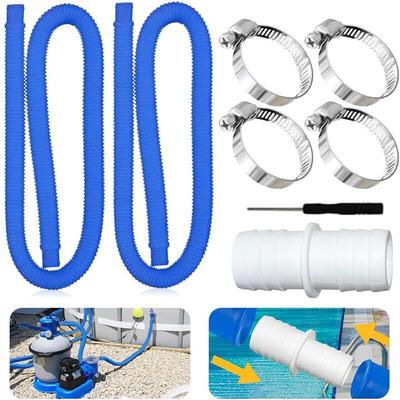 2er-Pack Schwimmbadschlauch, 32 mm Schwimmbadschlauch, Schwimmbad-Vakuumschlauch mit 4 Image