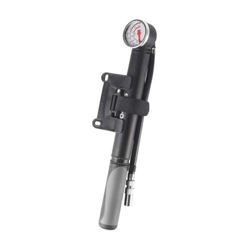 Fahrradpumpe mit Manometer, 80PSI AV/FV MTB-Luftpumpe Mini tragbare Aluminiumlegierung