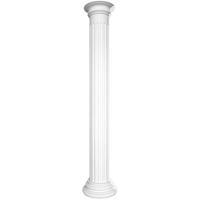 Säulen und Halbsäulen rund kanneliert Stuck Auswahl 240mm N3324: Halbrund, Basis Image