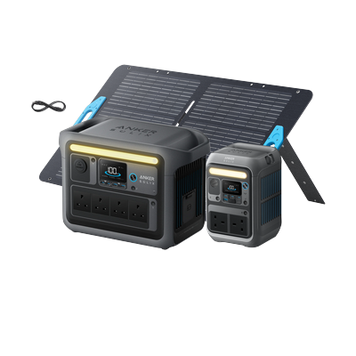 Anker SOLIX C300 Portable Power Station + C1000 + 100W Solar Panel