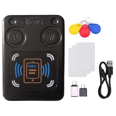 NFC RFID Smart Chip Card Reader Copier +3XUID Keychain/CUID Card IC 13.56M ID 125K 250K 375K RFID Token Clone Duplicator