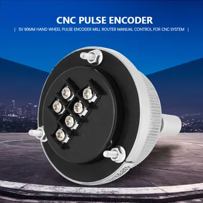 5V 60MM Hand Wheel Pulse Encoder Mill Router Manual Control For CNC System (White)