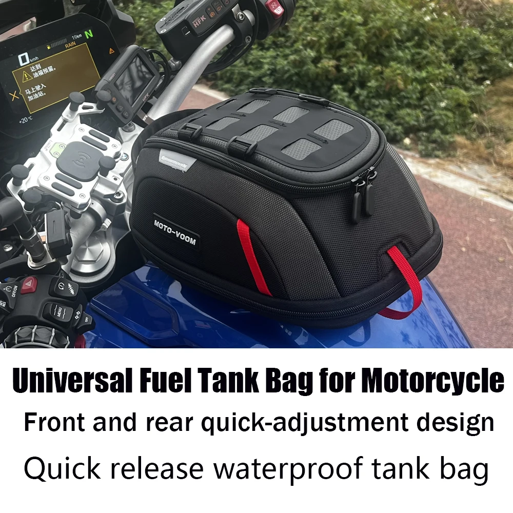 Nuova borsa da serbatoio per carburante a sgancio rapido per moto Borsa da serbatoio per carburante per moto a sgancio rapido impermeabile Borsa da serbatoio per carburante per locomotiva universale