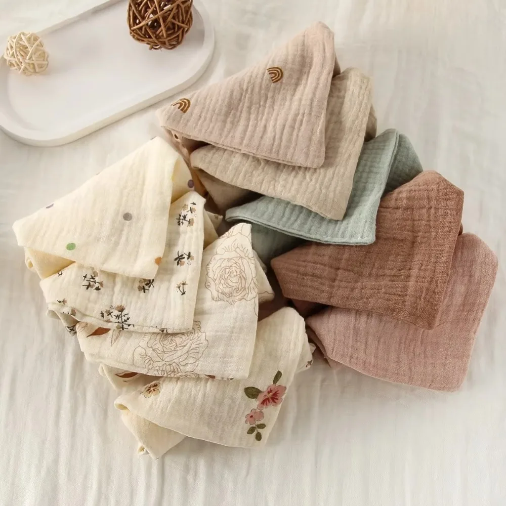 3/5Pcs Neue 6-Schicht Reine Baumwolle Baby Baumwolle Waschlappen Weichen, Saugfähigen Neugeborenen Spucktuch Gaze Baumwolle Baby handtücher Quadratische Handtücher