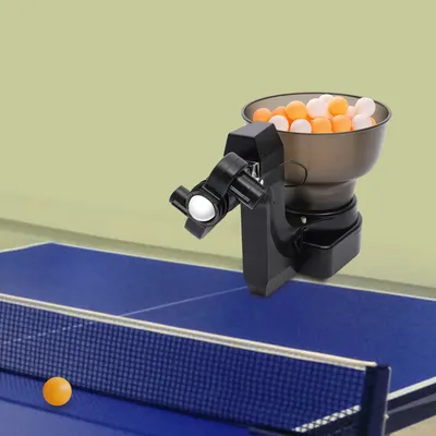 24W Ping Pong Ball Machine Automatic Table Tennis Machine 120 Balls for Practice 18-25mm Thick