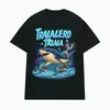 Fun Shark Emoji T-Shirt Geschenk Damenmode Sommer Gothic Retro T-Shirt Lässige humorvolle Kleidung Y2K Shirt Top Größe Up