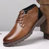 Hohe Qualität Leder Männer Chelsea Stiefel Luxus Marke Brogue Schuhe Mode Lässig Low Top Grundlegende Stiefeletten Plus Größe 48 stiefel Männer