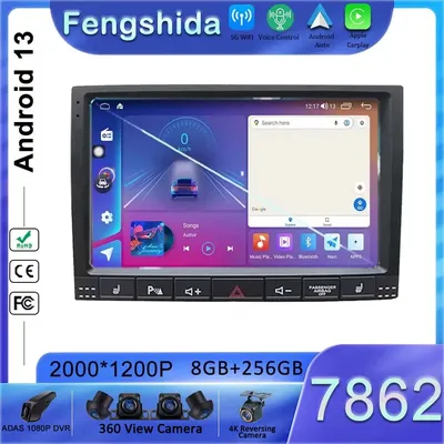 7862 CPU Android 13 Car Radio DVD For VW Touareg GP 2002-2010 Multimedia Player GPS Navigation