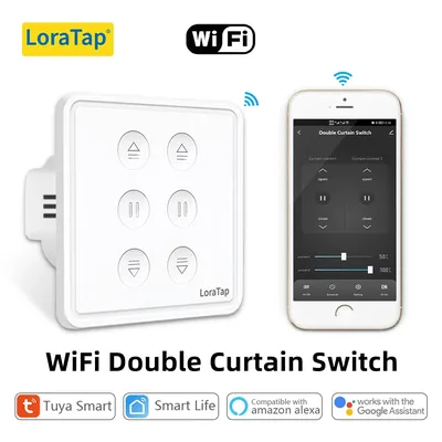 Tuya Smart Life EU WiFi Double Curtain Blind Switch for Roller Shutter Electric motor Google Home