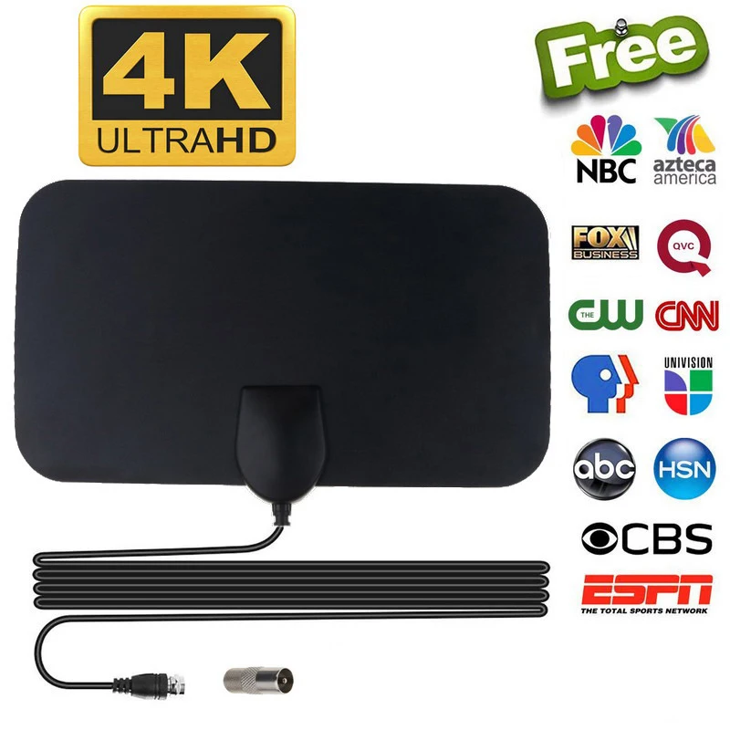 TV-Antenne 4K für alle HD-Digitalfernseher 300 Meilen 25 dB High Gain Booster HD für Wohnmobil-Innenantennen Outdoor Global TV Free Channel Image