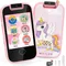 Kids Smart Phone for Girls, Toddler Phone with Dual Camera Puzzle Games Touchscreen, Learning Toy Christmas Birthday Gift