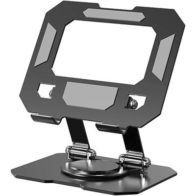 Tablet Stand Holder for Desk with 360 Rotating Base Aluminum Dual Rod Support Adjustable Compatible for Pad Pro 13 12 11 Air Mini 5 4 3 Phone E-Reader