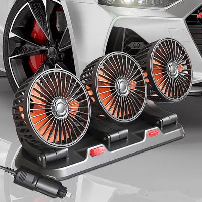 5V Car Fan Triple Head USB Interface Electronic Fan 3-speed Adjustable USB Gadget for Car Cooling Fan Car Computer Accessories - USB Fan Compatible with Notebook Computers
