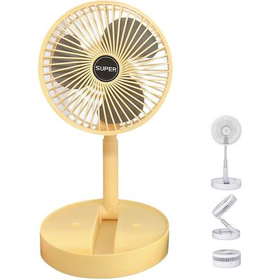 Portable Foldable Rechargeable Oscillating Fan Battery Operated USB C Small Fan Remote, Quiet Table Desk Fan Folding Standing Pedestal Fans for Bedroom Rome Office Camping Travel