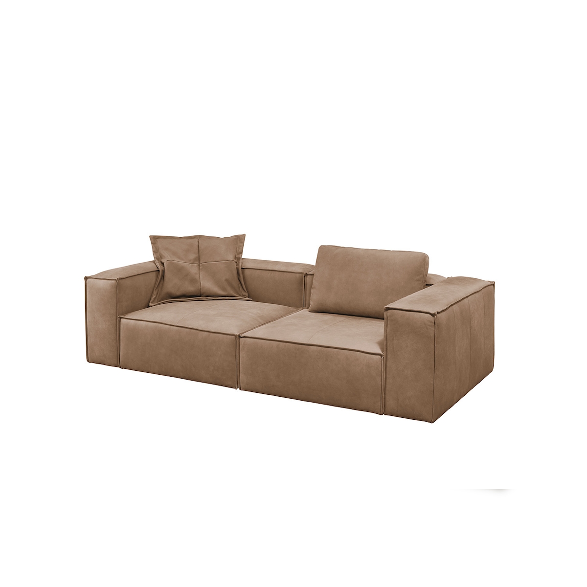 KAWOLA Sofa CARMO 3-Sitzer Leder taupe Image