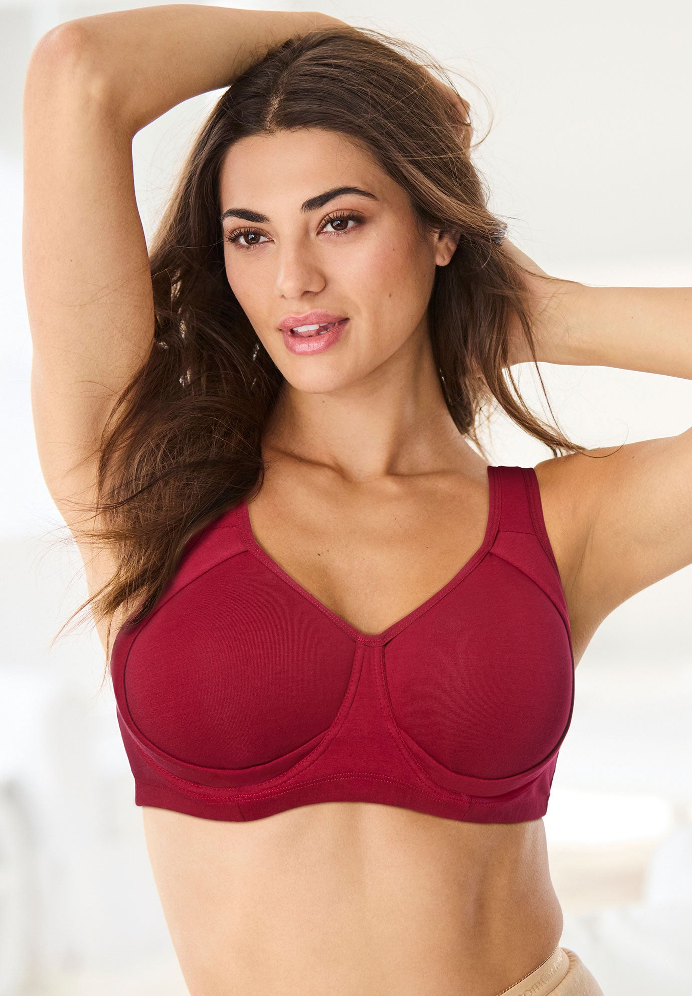 Plus Size Women's Out Wire Bra by Comfort Choice in Burgundy (Size 40 C)