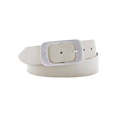 Ledergürtel BERND GÖTZ, Damen, Gr. 90, beige (creme), Leder, unifarben, casual,modisch, Gürtel, mit großflächiger Designschließe Image