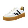 Sneaker GANT "Cuzima", Damen, Gr. 39, schwarz-weiß (weiß, schwarz), Leder, casual, Schuhe, mit Plateausohle