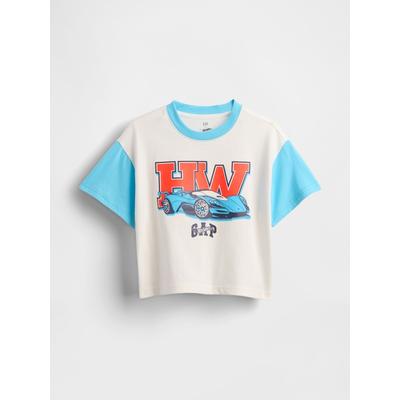 Gap White Oversized Hot Wheels Graphic Short Sleeve T-Shirt (6mths-5yrs)