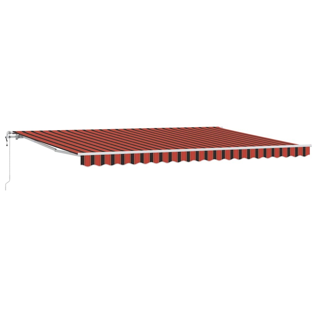 vidaXL Einziehbare Markise Orange und Braun 500 x 300 cm Stoff Image