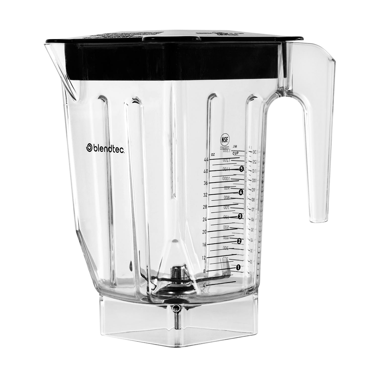 Blendtec 40-632-70 75 oz WildSide Commercial Blender Container w/ Lid & Spout, Clear