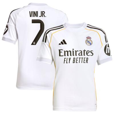 Real Madrid adidas Heimtrikot 2025-26 - Kinder mit aufdruck Vini Jr. 7 Image