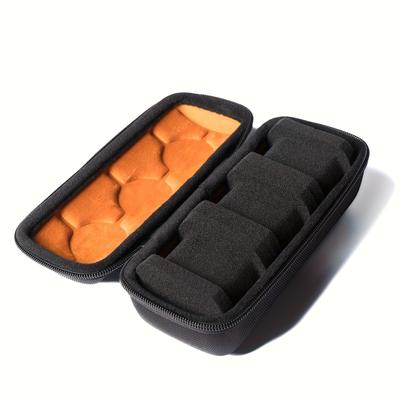 TEMU 3-card Slot Watch Storage Box - Hard Case With Soft Suede Lining, Portable, Anti-drop & Durable, Ideal For Organizing Watches, Jewelry & Accessories, Watch Storage Box Image