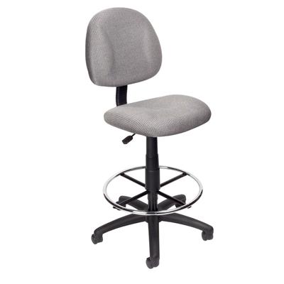 Boss Ergonomic Works Adjustable Drafting Chair without Arms, Gray (B1615-GY) Each Stools & Drafting Chairs
