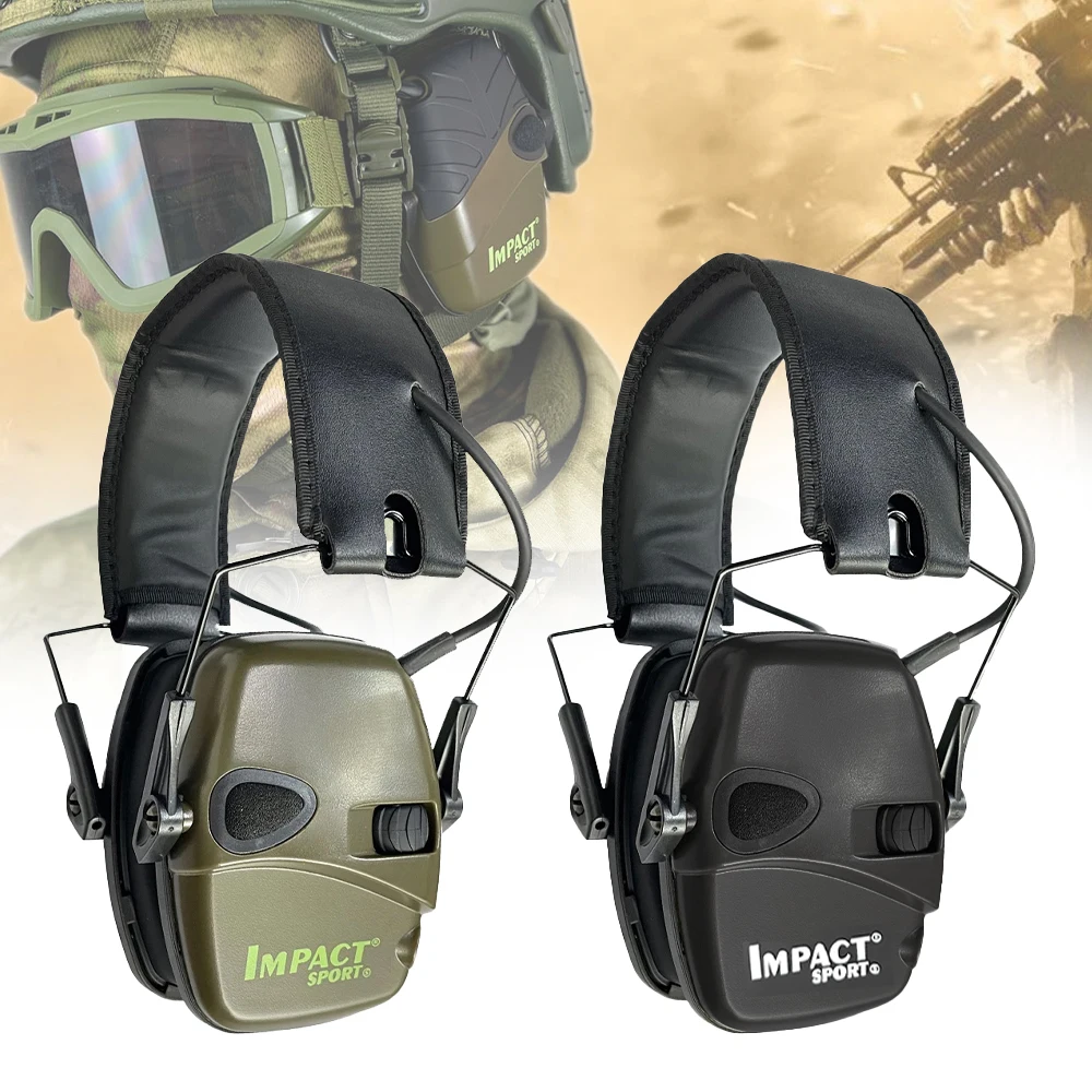Heißer! Elektronische Schießen Ohrenschützer Taktische Auswirkungen Sound Verstärkung Headset Gehörschutz Anti-lärm Ohr Muff Outdoor Sport Image