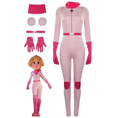 Prinzessin Pfirsich Cosplay Erwachsene Frauen Kostüm Spiel Film Bros Roleplay Fantasia Phantasie Image