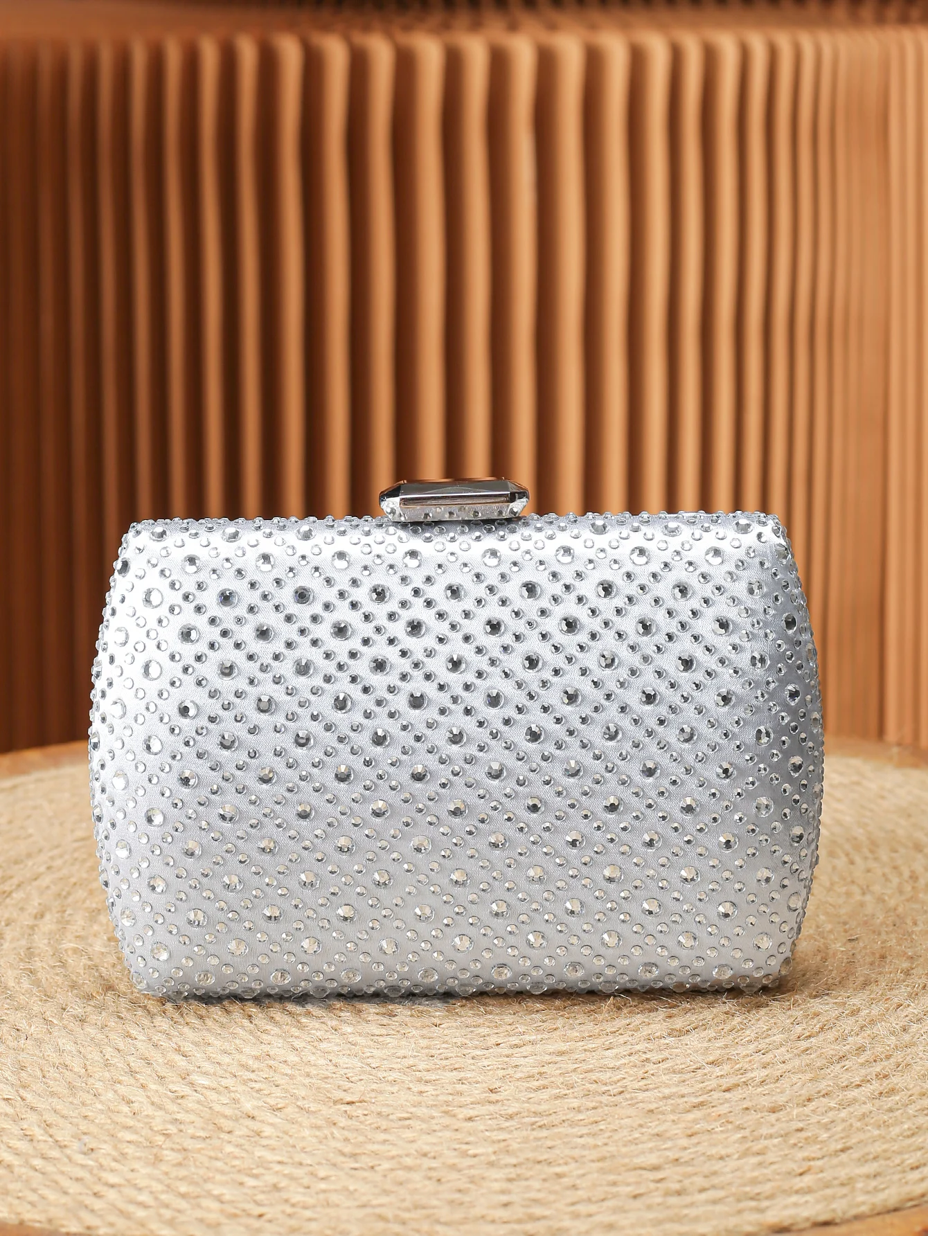 Damen Abendtasche, glitzernde Strasssteine, Hochzeit, Abendparty, Clutch, Handtasche, Geldbörse, Kette, Schultertasche, Umhängetasche Image