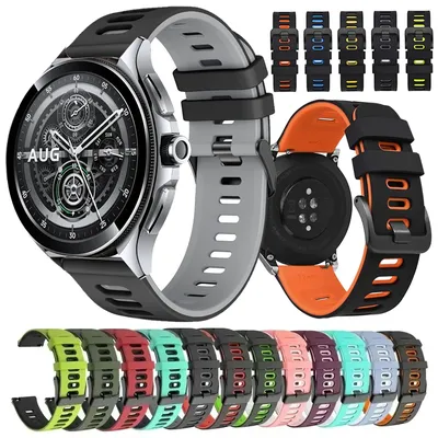 20 22 mm Band für Xiaomi Watch 2 Pro/S4/S3/S2/S1 Active/Mi Watch Color 2 Silikon-Gürtelarmband Samsung Huawei GT 2e 3 4 5 Armband Image