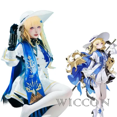 Wuwa Wuthering Waves Phoebe Cosplay Outfit Hut Kostüm Perücke Anime Kleidung Frauen Halloween Party Phantasie Anime Cosplay Anzug Fullset Image