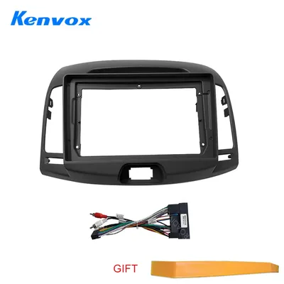 Kenvox For HYUNDAI 2006-2011 ELANTRA 9INCH 2 Din Car Radio Plastic Fascias Panel Dashboard Frame GPS