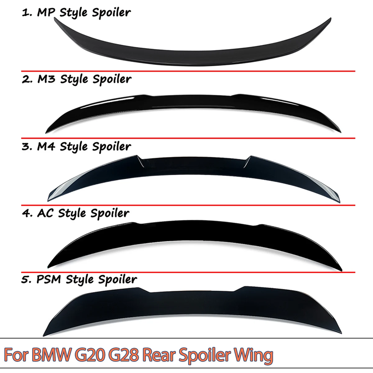 Auto Baule Posteriore Boot Lip Spoiler Ala Per BMW Serie 3 G20 G28 330i M340i 2019 -2022 PSM M3 M4 AC MP Stile Body Kit Accessori