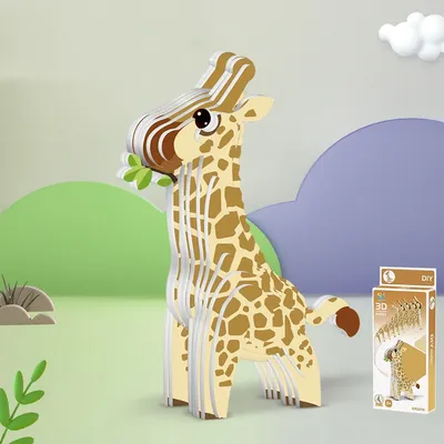 Animal 3D Paper Puzzle For Kids Educational Montessori Toys Funny DIY Manual Assembly