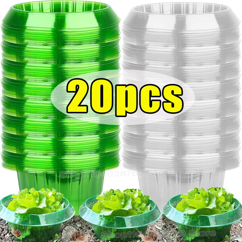 Pflanzen Slug Schutz Ring Gemüse Pflanzen Abdeckungen Schnecke Kragen Schutz Grün Pflanzer Blumentopf Schädlingsbekämpfung Trapper Garten Werkzeug Image