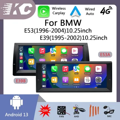 2din Android 13 10.25inch Car Radio for BMW 5 Series E39 X5 E53 M5 Multimedia Android Auto Wireless